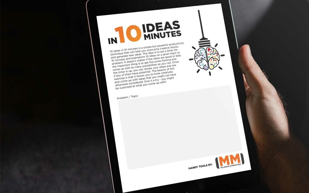 10 Ideas In 10 Minutes